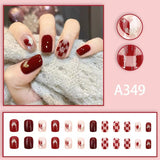 12 boxes / 288 pieces, white light luxury fashion French ins style flash sweet cool simple empress spicy girl new spring wear nail set