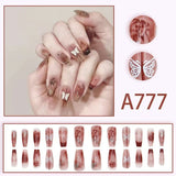 12 boxes / 288 pieces, white light luxury fashion French ins style flash sweet cool simple empress spicy girl new spring wear nail set