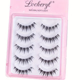 One-piece soft and comfortable false eyelashes natural simulation glue eyelashes reusable whole little devil