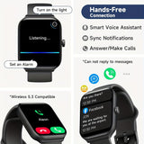 Smartwatch, men's and women's, 4.95cm fitness tracker, supports answering/making calls, wireless sleep tracking / 50 exercise modes, fitness watch, holiday gift, Valentine's Day gift
