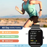 Smartwatch, men's and women's, 4.95cm fitness tracker, supports answering/making calls, wireless sleep tracking / 50 exercise modes, fitness watch, holiday gift, Valentine's Day gift