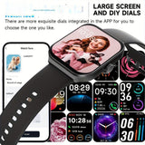 Smartwatch, men's and women's, 4.95cm fitness tracker, supports answering/making calls, wireless sleep tracking / 50 exercise modes, fitness watch, holiday gift, Valentine's Day gift