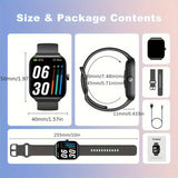 Smartwatch, men's and women's, 4.95cm fitness tracker, supports answering/making calls, wireless sleep tracking / 50 exercise modes, fitness watch, holiday gift, Valentine's Day gift