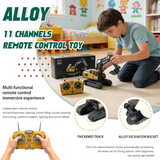 2.4G Remote Control Excavator Alloy Excavator Model Engineering Car Remote Control Car Boy Girl Unlimited Rotation - Larger 1/18 Scale Remote Control Excavator