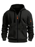 Unisex Hoodie Zip-Up Hoodie Autumn Winter Jacket Fleece Jacket Outdoor Training - Gray - Size XL(AU XL/EU52) In Australia - Darrahopens