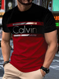 Men'S Casual T-Shirt Short Sleeve Tee Polyester Round Neck Lightweight Everyday - Red - Size XL(AU XL/EU52) In Australia - Darrahopens