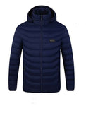 Heated Jacket Smart Heated Hoodie Lightweight Winter Coat Cotton Padded Jacket - Black - Size XL(AU XL/EU52) In Australia - Darrahopens