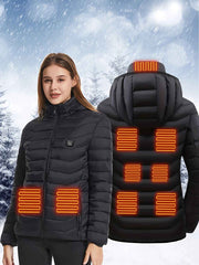 Heated Jacket Smart Heated Hoodie Lightweight Winter Coat Cotton Padded Jacket - Navy - Size L(AU L/EU50) In Australia - Darrahopens