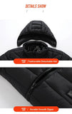 Heated Jacket Smart Heated Hoodie Lightweight Winter Coat Cotton Padded Jacket - Navy - Size XL(AU XL/EU52)