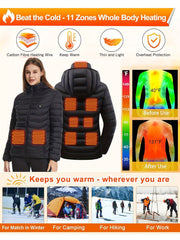 Heated Jacket Smart Heated Hoodie Lightweight Winter Coat Cotton Padded Jacket - Navy - Size XL(AU XL/EU52)