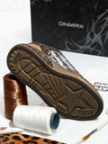 Leopard Print Sneakers Platform Chunky Shoes High-Top Casual Shoes Unisex - Leopard print brown - Size 13(AU13/EU46) In Australia - Darrahopens