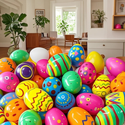Darrahopens Home & Garden > Decor > Garden Ornaments 36PCS colorful plastic Easter eggs can be filled with Easter eggs, lucky surprise eggs, Easter decorations, Easter basket fillers, suitable for all kinds of activities and themed parties.