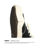 Canvas Sneakers Platform Sneakers Height-Increasing Shoes Unisex Casual Shoes - Black and white - Size 10(AU10/EU43)