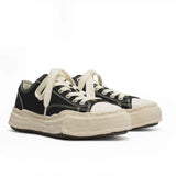 Canvas Sneakers Platform Sneakers Height-Increasing Shoes Unisex Casual Shoes - Black and white - Size 7(AU7/EU40) In Australia - Darrahopens