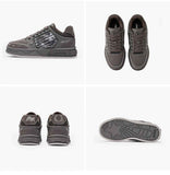 Leopard Print Sneakers Platform Chunky Shoes High-Top Casual Shoes Unisex - Gray pigeon - Size 13(AU13/EU46) In Australia - Darrahopens