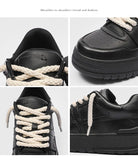 Bread Shoes Chunky Sneakers Casual Sneakers Australia Height Increasing Shoes - Black - Size 9(AU9/EU42)