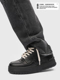 Bread Shoes Chunky Sneakers Casual Sneakers Australia Height Increasing Shoes - Black - Size 9(AU9/EU42)