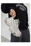 Chunky Sneakers Dad Shoes Thick Sole Sneakers High Street Sneakers Platform - Silver - Size 10(AU10/EU43) In Australia - Darrahopens
