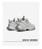 Chunky Sneakers Dad Shoes Thick Sole Sneakers High Street Sneakers Platform - Silver - Size 10(AU10/EU43)