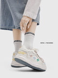 Casual Sneakers Embroidered Sneakers Four-Leaf Clover Shoes Comfortable - Black - Size 11(AU11/EU44)