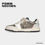 Embroidered Skate Shoes Floral Sneakers Canvas Skateboarding Shoes Handcrafted - Khaki - Size 9(AU9/EU42) In Australia - Darrahopens