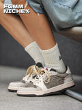 Bread Shoes Chunky Sneakers Casual Sneakers Australia Height Increasing Shoes - Khaki - Size 7(AU7/EU38)
