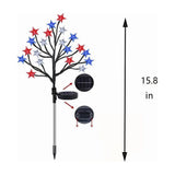 Solar Stars Stake Lights Outdoor, Red White Blue Patriotic Decorations Pathway Solar Star Lights Garden Decor for USA 250th Anniversary Independence Day Memorial Day
