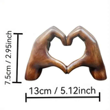 1 piece of handcrafted heart-shaped resin sculpture - elegant interwoven heart art, durable ABS home and office desk decoration, suitable for any occasion, home decoration item | Heart-shaped decoration | Wood-like surface treatment