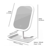 LED makeup mirror, portable travel mirror with foldable design and built-in lights, 3 lighting modes, intelligent adjustable light touch screen, USB rechargeable, portable illuminated beauty mirror, travel makeup stand with lights, bedroom makeup mirror,