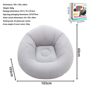 Inflatable Lazy Chair Portable Foldable Sofa Single Person Lazy Sofa Indoor - Gray - Size 01 In Australia - Darrahopens