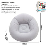 Inflatable Lazy Chair Portable Foldable Sofa Single Person Lazy Sofa Indoor - Orange - Size 01