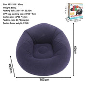 Inflatable Lazy Chair Portable Foldable Sofa Single Person Lazy Sofa Indoor - Purple - Size 01