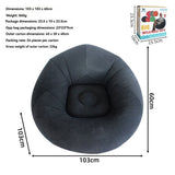 Inflatable Lazy Chair Portable Foldable Sofa Single Person Lazy Sofa Indoor - Sky Blue - Size 01