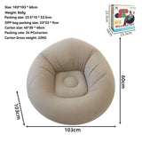 Inflatable Lazy Chair Portable Foldable Sofa Single Person Lazy Sofa Indoor - Yellow - Size 01 In Australia - Darrahopens