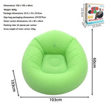 Inflatable Lazy Chair Portable Foldable Sofa Single Person Lazy Sofa Indoor - Yellow - Size 01