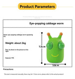 staring small vegetable worm, stress relief toy, novelty gift, popular toy, relaxation toy, anxiety toy, fidget toy, cute stress ball, googly eyes toy - Green - Size 2pcs In Australia - Darrahopens