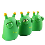 staring small vegetable worm, stress relief toy, novelty gift, popular toy, relaxation toy, anxiety toy, fidget toy, cute stress ball, googly eyes toy - Green - Size 2pcs