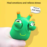 staring small vegetable worm, stress relief toy, novelty gift, popular toy, relaxation toy, anxiety toy, fidget toy, cute stress ball, googly eyes toy - Green - Size 2pcs