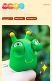 staring small vegetable worm, stress relief toy, novelty gift, popular toy, relaxation toy, anxiety toy, fidget toy, cute stress ball, googly eyes toy - Green - Size 2pcs