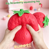 giant strawberry, squeeze stress reliever, novelty gift, decompression toy, slow-rebound soft rubber, stress relief toy, desk fidget toy, Australian stress toy, cute gift idea, sensory fidget - Red - Size strawberry In Australia - Darrahopens