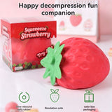 giant strawberry, squeeze stress reliever, novelty gift, decompression toy, slow-rebound soft rubber, stress relief toy, desk fidget toy, Australian stress toy, cute gift idea, sensory fidget - Red - Size strawberry