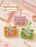 26-key keyboard keychain, bag charm, stress reliever toy, cute gift, pixel keychain, novelty gift, Australia, fun accessory, quirky keyring, retro gaming charm - Pink - Size 26 pendants