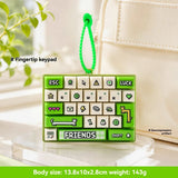 26-key keyboard keychain, bag charm, stress reliever toy, cute gift, pixel keychain, novelty gift, Australia, fun accessory, quirky keyring, retro gaming charm - Pink - Size 26 pendants