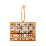 26-key keyboard keychain, bag charm, stress reliever toy, cute gift, pixel keychain, novelty gift, Australia, fun accessory, quirky keyring, retro gaming charm - Yellow - Size 26 pendants In Australia - Darrahopens