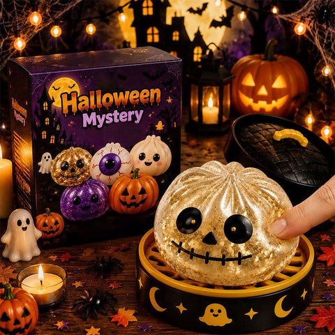 Halloween toys, mystery blind box, pumpkin toys, ghost toys, eyeball toys, slow-rebound pectin, stress relief toy, Halloween gifts, Halloween decorations, Australian Halloween, sensory toy - skeleton - Size 8cm In Australia - Darrahopens