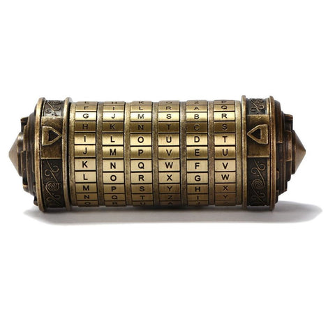 Da Vinci Code, Lock Cylinder, Puzzle, Gift, Valentine's Day Gift, Christmas Gift, Birthday Gift, Australian Puzzle, Brain Teaser, Code Breaking - Bronze - Size L In Australia - Darrahopens