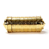 Da Vinci Code, Lock Cylinder, Puzzle, Gift, Valentine's Day Gift, Christmas Gift, Birthday Gift, Australian Puzzle, Brain Teaser, Code Breaking - Bronze - Size L