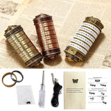 Da Vinci Code, Lock Cylinder, Puzzle, Gift, Valentine's Day Gift, Christmas Gift, Birthday Gift, Australian Puzzle, Brain Teaser, Code Breaking - Bronze - Size L