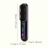 Black Silver Wireless Hair Straightening Comb Fast Heating Hair Comb Women'S Hair Styling In Australia - Darrahopens