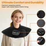 Wireless Heating Shawl Shoulder And Neck Heat Wrap Type-C Rechargeable Shawl - Black - Size 01